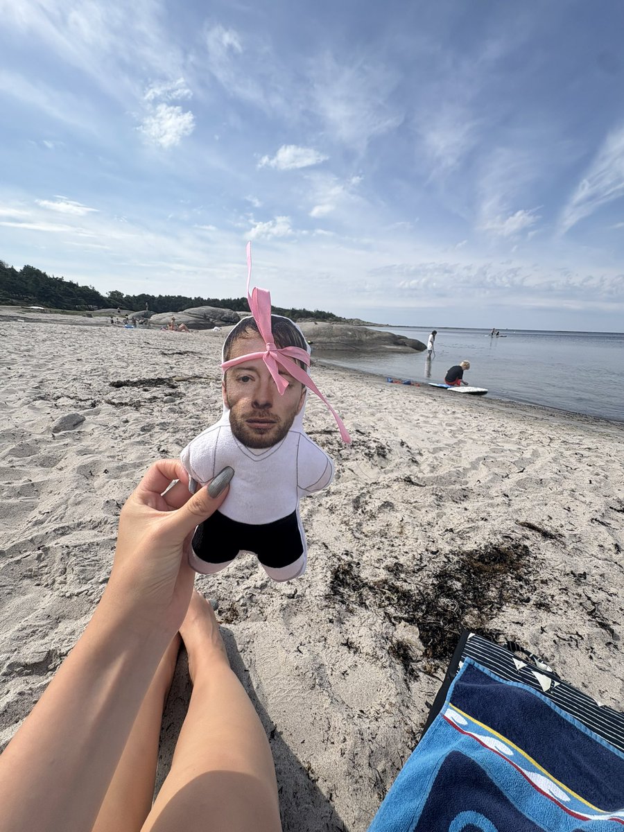 gortgurl's tweet image. brought thom plush for a beach day cause he’s been a good boy lately