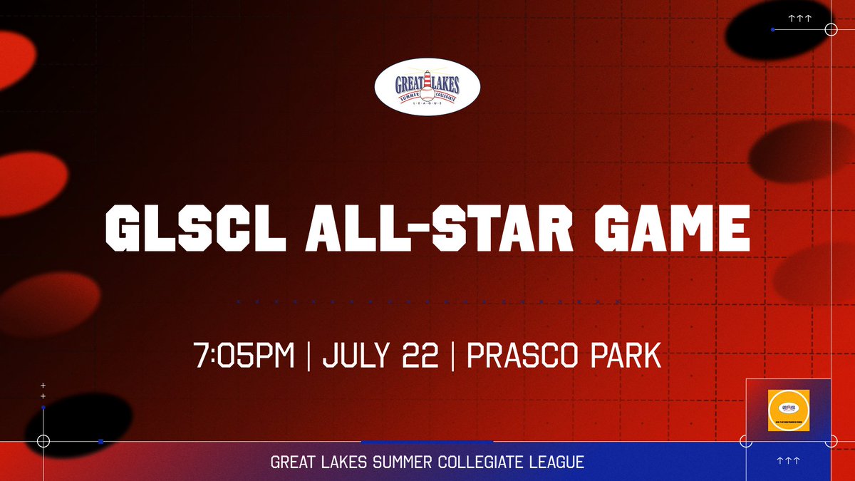 2025 #GLSCL Prospect Showcase
🗓️ Tuesday, July 22
🕰️ 2pm
📍 Prasco Park (Legacy Field), Mason, Ohio
📺 meridix.com/event/266890

Taste of Prasco - 5:30pm

2025 #GLSCL All-Star Game
🗓️ Tuesday, July 22
🕰️ 7:05pm
📍 Prasco Park, Mason, Ohio
📺 meridix.com/group/?liveid=…