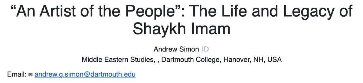 simongandrew's tweet image. Nothing like receiving the page proofs for a forthcoming publication! I&apos;m excited to share this essay, which offers a small glimpse into my new book project about a blind performer turned political dissident whose story reveals a history of dissent decades before the Arab Spring.