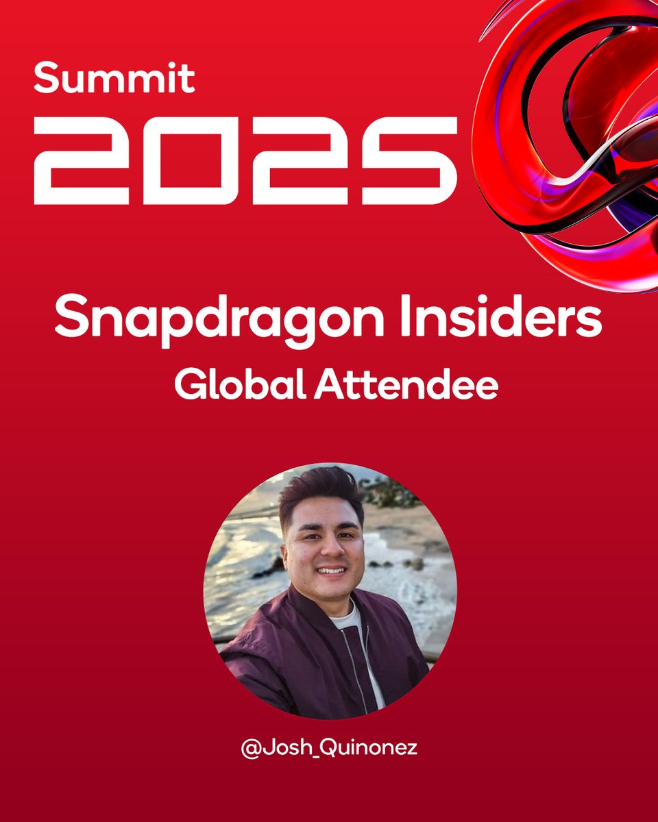 Snapdragon's tweet image. Snapdragon Insiders, you absolutely rock. Thanks to everyone who submitted videos to join us in #SnapdragonSummit. As for the winner, congratulations to @Josh_Quinonez! We can’t wait to see you in Maui.