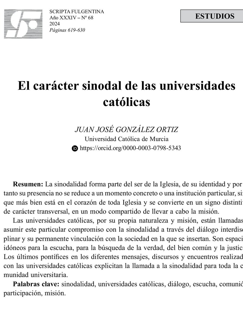 Juan Jose Gonzalez (@jjgonzort) on Twitter photo Durante mi estancia en <a href="/ucatecioficial/">Universidad Católica del Cibao</a> habrá tiempo para conferencia sobre "El carácter sinodal de las universidades católicas" fruto de un artículo publicado en Scripta Fulgentina <a href="/DiocDeCartagena/">Diócesis de Cartagena</a> dedicado a <a href="/ObispoCartagena/">Obispo de Cartagena</a>
<a href="/UCAM/">UCAM Universidad</a> <a href="/UCAM_Investiga/">Vicerrectorado de Investigación UCAM</a> Durante mi estancia en <a href="/ucatecioficial/">Universidad Católica del Cibao</a> habrá tiempo para conferencia sobre "El carácter sinodal de las universidades católicas" fruto de un artículo publicado en Scripta Fulgentina <a href="/DiocDeCartagena/">Diócesis de Cartagena</a> dedicado a <a href="/ObispoCartagena/">Obispo de Cartagena</a>
<a href="/UCAM/">UCAM Universidad</a> <a href="/UCAM_Investiga/">Vicerrectorado de Investigación UCAM</a>