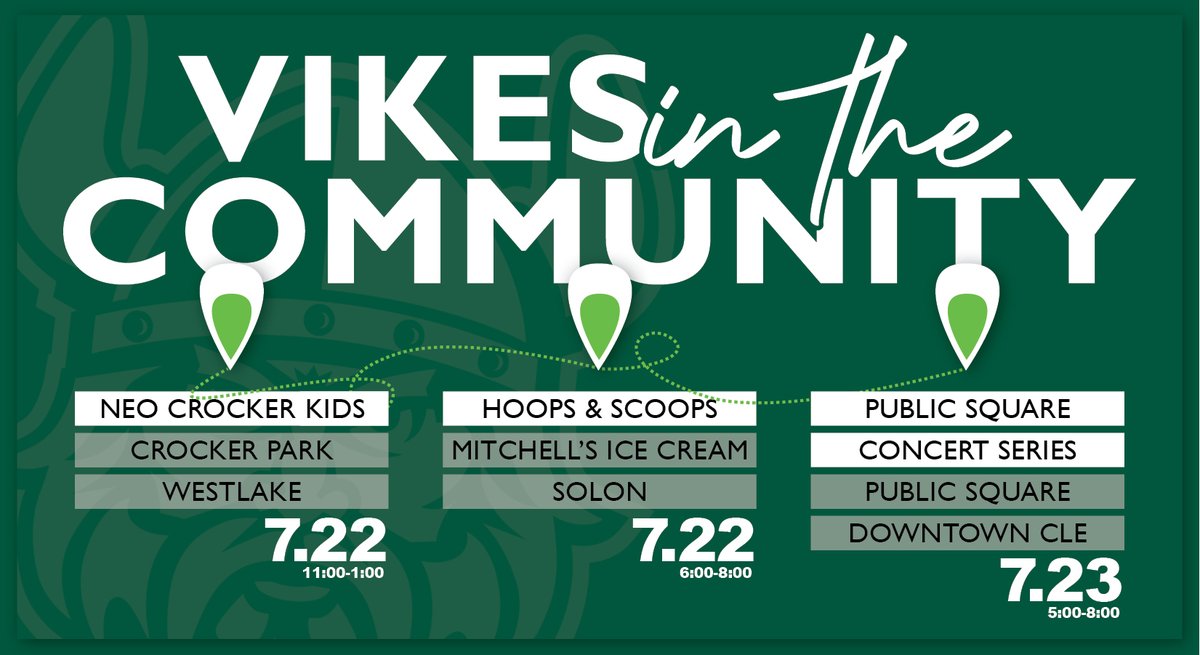 CSU_Athletics's tweet image. Where will we 👀 you this week?

🎪 Crocker Kids // 7.22
🍦 Hoops &amp;amp; Scoops // 7.22
🎵 Public Square Concert Series // 7.23