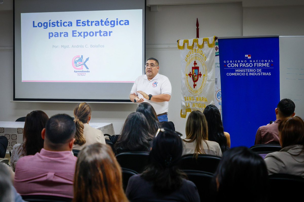 MICIPMA's tweet image. En 2024, Panamá alcanzó 1,294 millones de dólares en exportaciones de bienes y 18 mil millones en servicios. Destacó el crecimiento del 43% del sector pesquero y acuícola. Con esta formación, el MICI impulsa una logística más competitiva y fortalece la cultura exportadora.