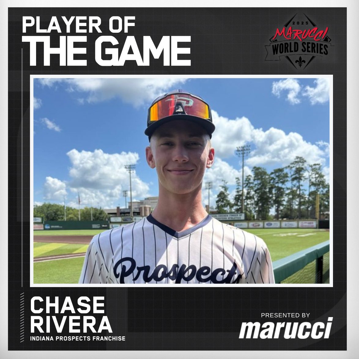 2DsportsLA's tweet image. ⭐️Player of the Game⭐️

Chase Rivera (@bsbl_chase12)
Indiana Prospects Franchise

#MWS25
@maruccisports