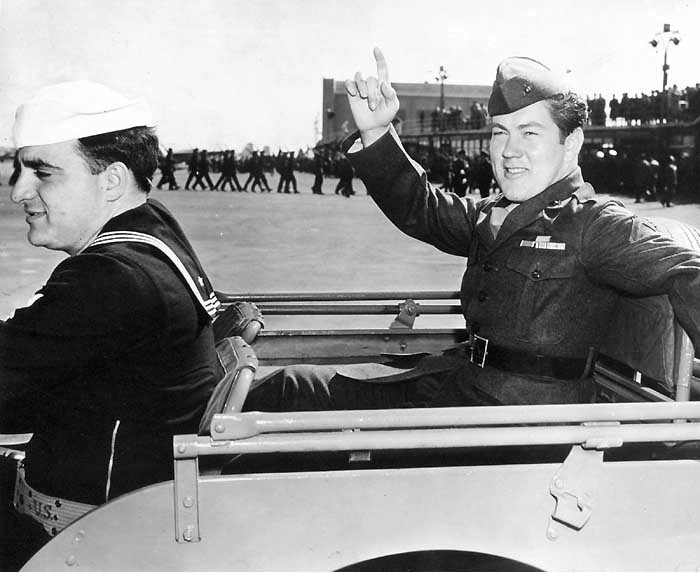 NavalInstitute's tweet image. In 1942, Jacklyn Lucas used forged documents to enlist in the Marines when he was only 14 years old. He later left his unit and stowed away on a ship heading to Iwo Jima just as he turned 17. During the invasion, he saved the lives of several other Marines by diving on top of two…