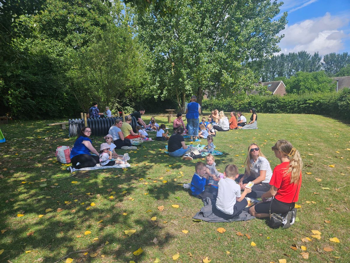 RockinghamJI's tweet image. Today we enjoyed our welcome to f2 forest school picnic.
Parents/ carers and children enjoyed a teddies bear picnic on our foret school.
We then enjoyed exploring the equipment. To finish off all the children chose their very own book to take home to share with their loved ones.