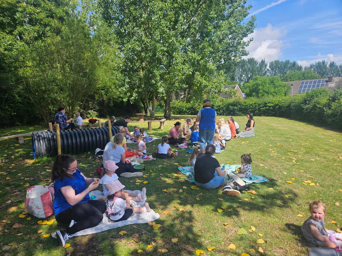 RockinghamJI's tweet image. Today we enjoyed our welcome to f2 forest school picnic.
Parents/ carers and children enjoyed a teddies bear picnic on our foret school.
We then enjoyed exploring the equipment. To finish off all the children chose their very own book to take home to share with their loved ones.