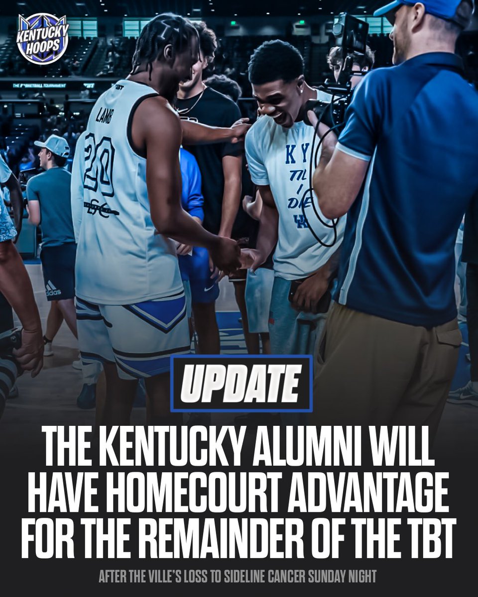 kentuckyhoopsig's tweet image. Kentucky will take on Eberlein Drive on Tuesday night and will host for as long as they play in the TBT following The Ville’s loss on Sunday night! 🔥