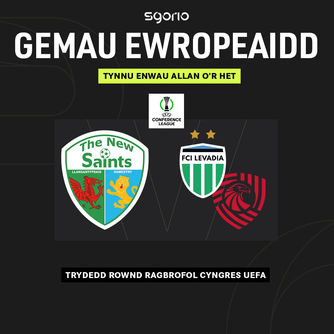 sgorio's tweet image. Os bydd Y Seintiau Newydd yn llwyddo i gyrraedd trydedd rownd ragbrofol Cyngres UEFA, FCI Levadia Tallinn neu FC Iberia 1999 fydd eu gwrthwynebwyr.
If TNS progress to the UEFA Conference League third qualifying round, they will face either FCI Levadia Tallinn or FC Iberia 1999.