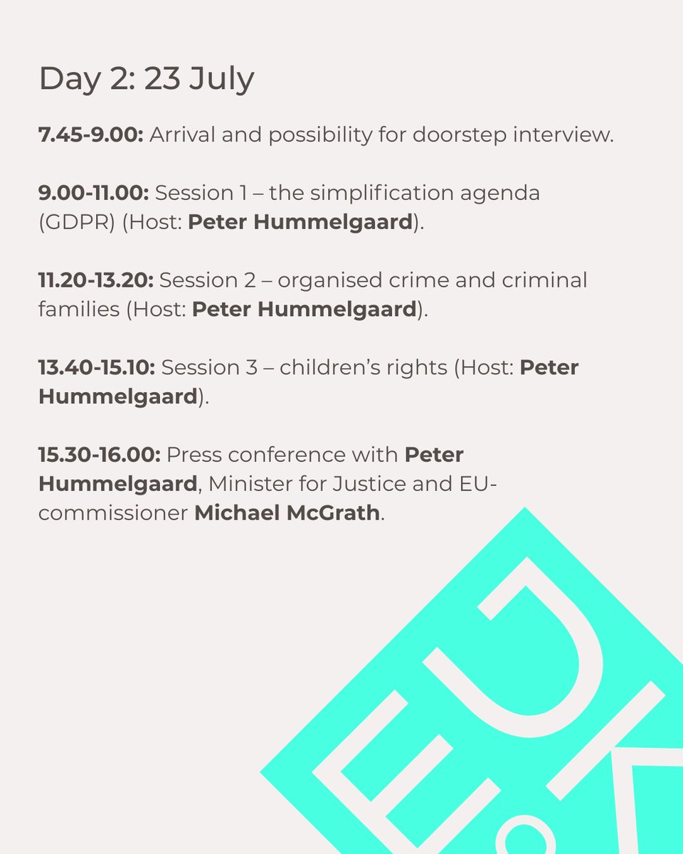 eu2025dk's tweet image. Security, justice and resilience are high on the agenda this week.
EU justice and home affairs ministers meet in Denmark to tackle shared challenges across borders 🇪🇺
👉Read the programme here: danish-presidency.consilium.europa.eu/en/events/info…