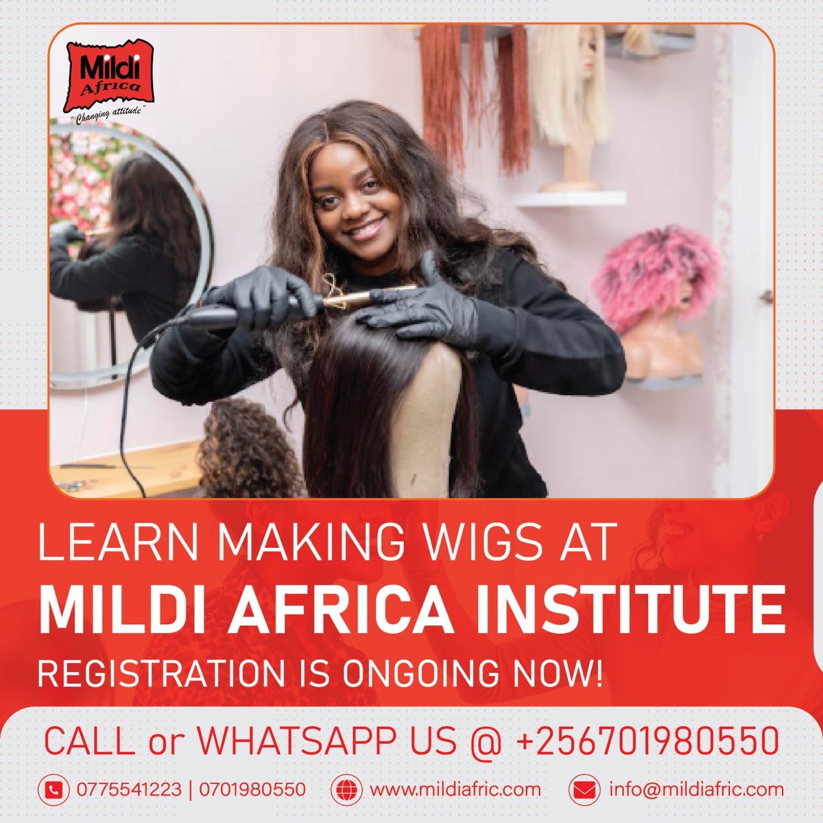 mildiafric's tweet image. Ready to turn your passion into a career?
Learn how to make wigs at Mildi Africa Institute!
Registration is ongoing — don’t miss out.

Call/WhatsApp: +256701980550
Visit: mildiafric.com

#WigMaking #HairCourse #MildiAfrica #BeautyInstitute #SkillUp