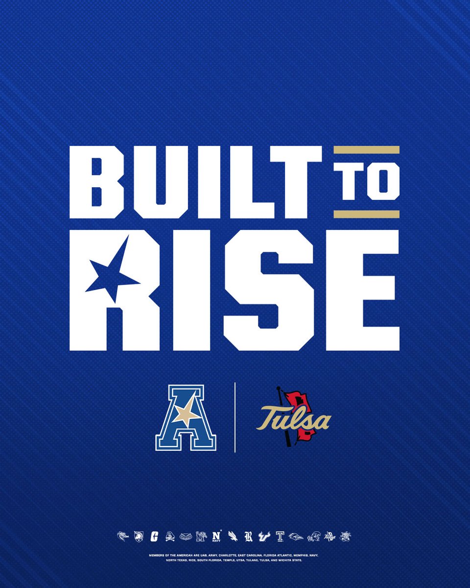 TulsaHurricane's tweet image. A proud member of the American Conference‼️ #BuiltToRise | @American_Conf