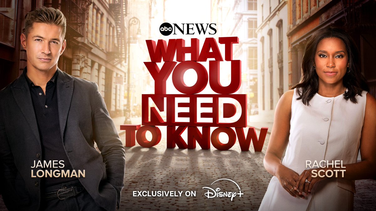 TVTango's tweet image. 🌟Watch Now @DisneyPlus Premiere @ABC Daily News Series WHAT YOU NEED TO KNOW #WhatYouNeedToKnow with @JamesAALongman @rachelvscott About bit.ly/4ohcsLl