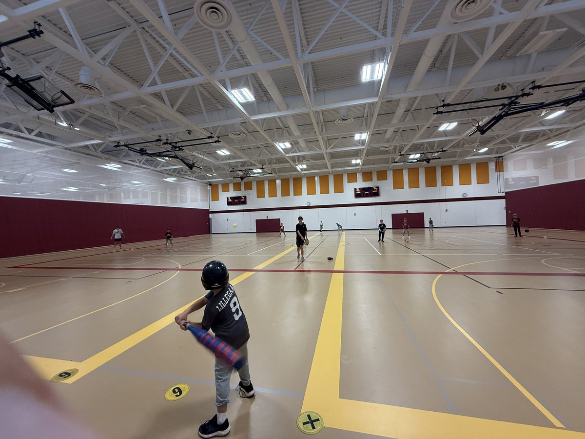 FLBaseballMN's tweet image. When it rains at sandlot camp, you play whiffle ball!!!