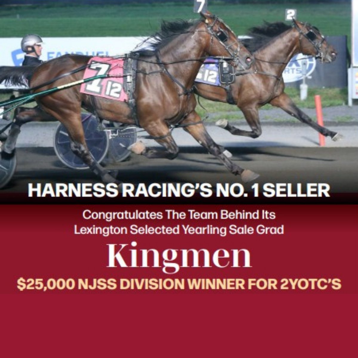 Congratulations to Preferred Equine yearling sale graduate KINGMEN on winning the New Jersey Sire Stakes at the Meadowlands.

Kingmen was sold by Preferred Equine as agent from the 2024 Lexington Selected Yearling Sale.

🎉Congratulations to all connections!