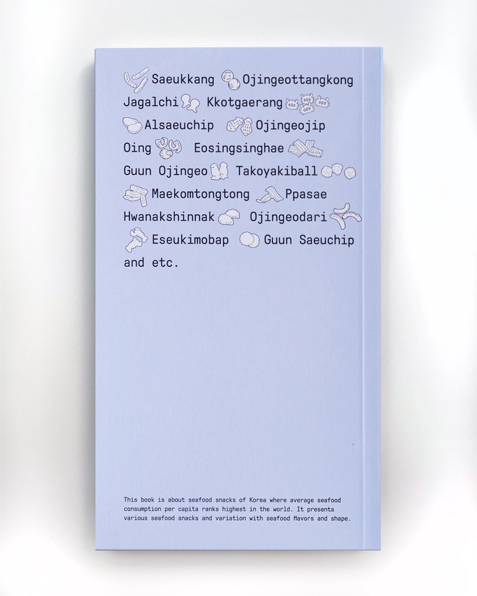 grillitype's tweet image. From Noël’s shelf 📚 : Needlessly thorough investigation of Korean seafood snacks 🦑
This 2020 book by Ggagga catalogs them all — categorized, hand-drawn, and set in GT Pressura.
Tried any of these?