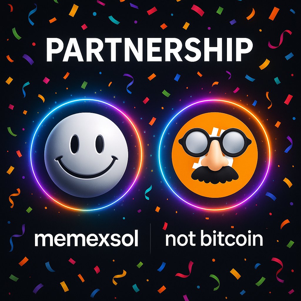 memexairdrop's tweet image. 🚀 MEMEX, the powerhouse with 2,000,000+ holders, is now live on Solana with $MEMEXSOL!
🤝 Strategic partnership formed with CTO token $NOTBTC!
📢 We're excited to unite all holders under one mission — growth through community.
🔹 MEMEXSOL CA:…
