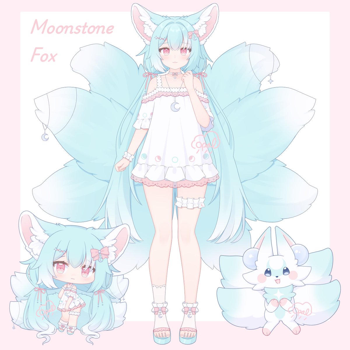 Opalynn_'s tweet image. Moonstone Fox Adoptable 🩵🌙
$125 - Includes commercial use already

P*rchase from my VGen in the replies ⤵️