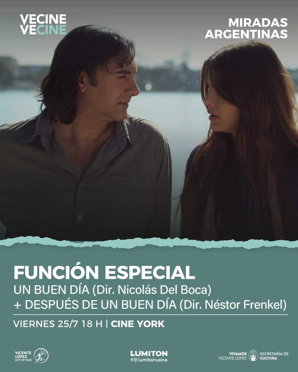 frenkel_nestor's tweet image. Este viernes se proyectan
UN BUEN DÍA (en 35mm!) + DESPUÉS DE UN BUEN DÍA
Doble función en el cine más lindo del mundo
Yo te avisé!
NOS VEMOS EN EL CINE