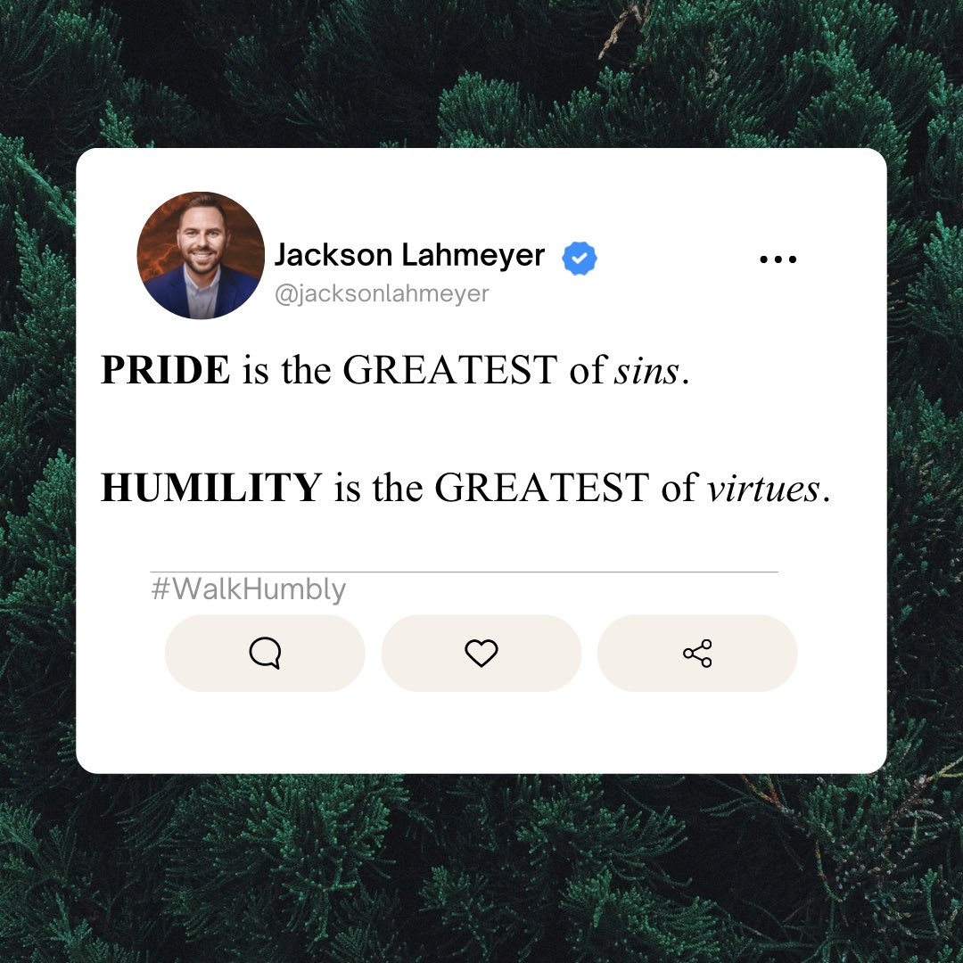 JacksonLahmeyer's tweet image. Pride turned angels into devils but humility turns sinners into saints 🙌
