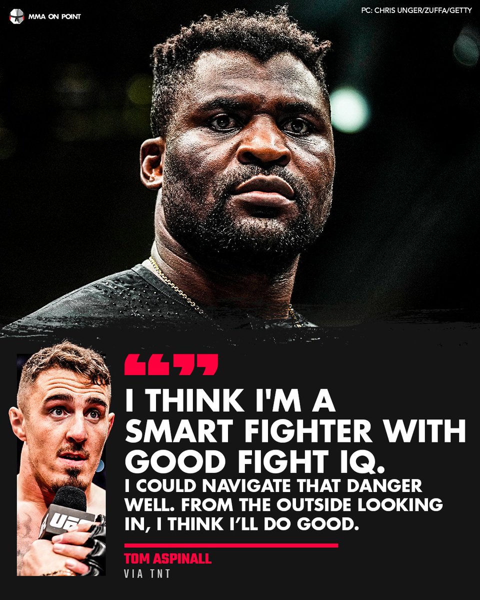 OnPointMMA's tweet image. Tom Aspinall believes he would perform well against Francis Ngannou 馃憖