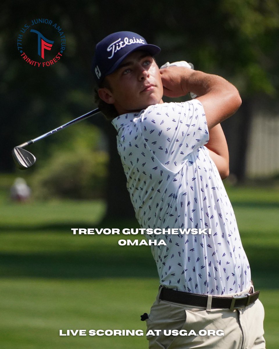NGAgolf's tweet image. Omaha’s Trevor Gutschewski begins his title defense and Waco’s Jaxson Hinze is competing for the first time this week at the 77th #USJuniorAm at Trinity Forest Golf Club.
Follow their rounds: championships.usga.org/usjunioramateu…