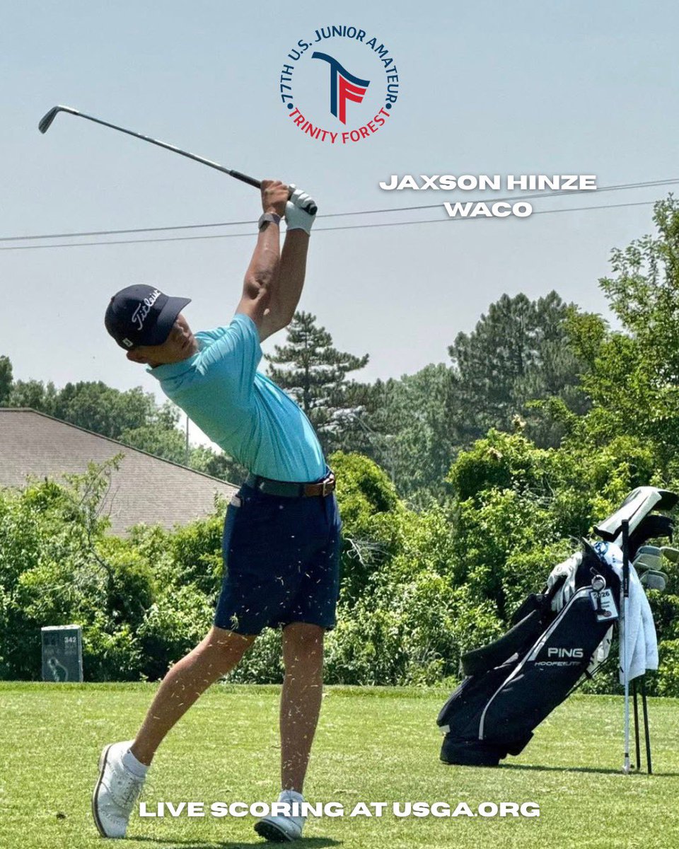 NGAgolf's tweet image. Omaha’s Trevor Gutschewski begins his title defense and Waco’s Jaxson Hinze is competing for the first time this week at the 77th #USJuniorAm at Trinity Forest Golf Club.
Follow their rounds: championships.usga.org/usjunioramateu…