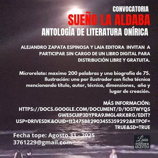 zalejandro8e's tweet photo. Invitación a la antología «Sueño la aldaba. Antología de literatura onírica»

Publicación convocatoria
https://t.co/FhSKXlekdn

Requisitos específicos
https://t.co/UXGbqgsXsH https://t.co/dmK1I2jLdz