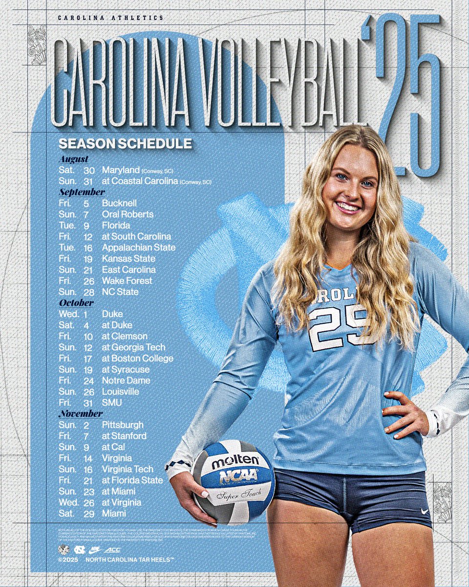 UNCVolleyball's tweet image. The moment you’ve all been waiting for 👀
Our 2025 schedule is finally here‼️