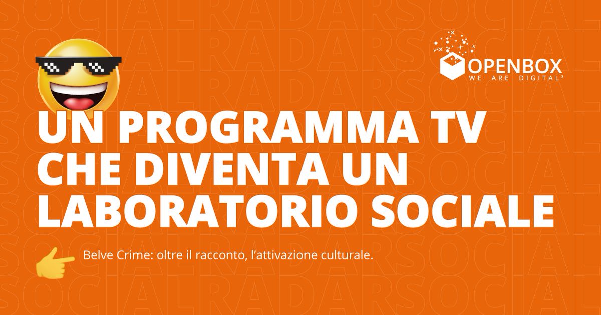 Belve Crime ci spiega: non basta avere un’audience. Bisogna saperla accendere🔥

Leggi di più sul perché la polarizzazione, se strategica, diventa un asset👉open-box.it/belve-crime-an…

#Openbox 
#belvecrime