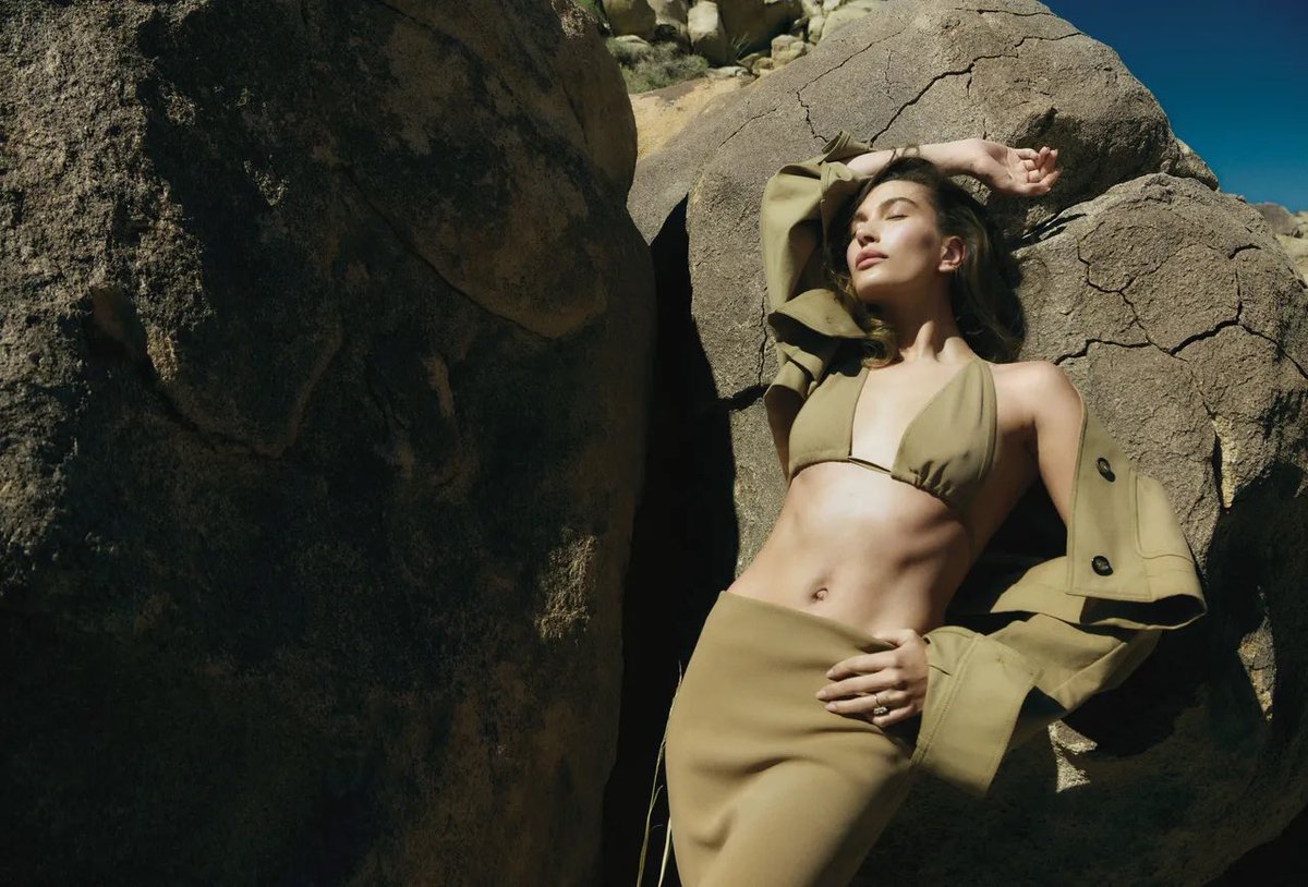 modelsdiaryy's tweet image. hailey bieber for vogue italia august 2025 issue, photographed by by mikael jansson
