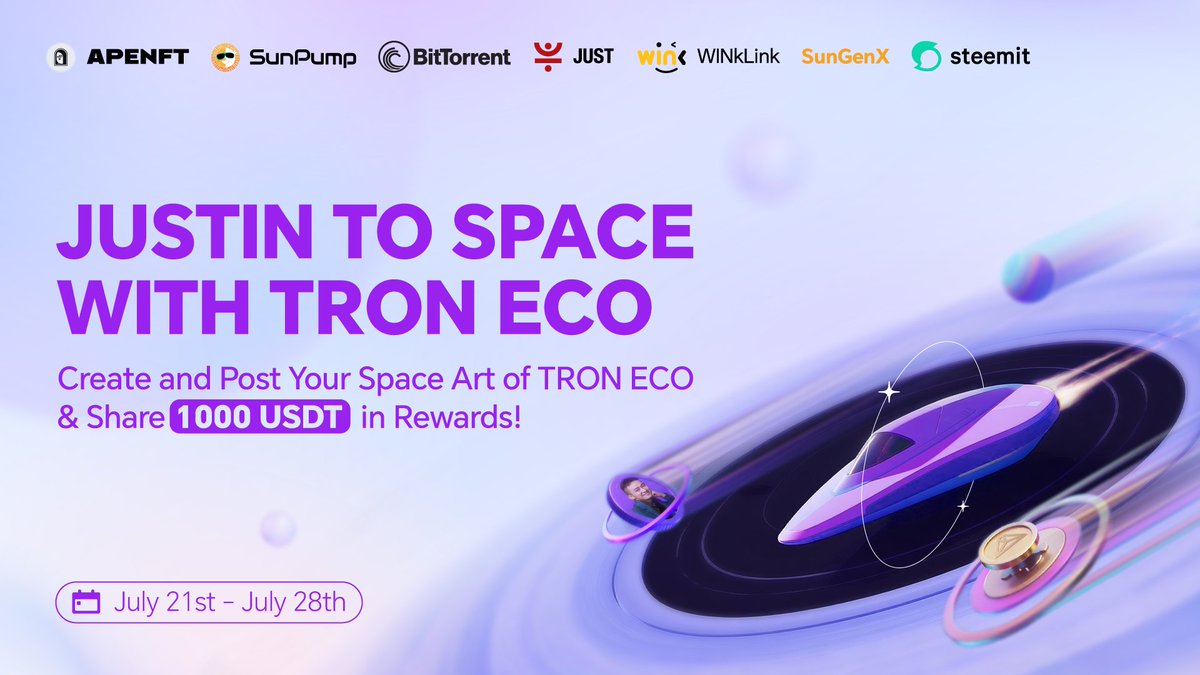 🚀 Justin to Space with #TRONEco | 1000 $USDT Rewards Pool!

The mysterious Space is always there to explore, while the crypto-natives are set to become the first crew to navigate through it 🌌

This summer, APENFT invites you on an imaginary journey beyond Earth with the TRON