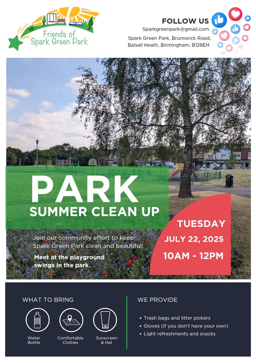 Come along tomorrow morning, Tuesday 22nd July, from 10am-12pm. Meet beside the park swings. All equipment will be provided.