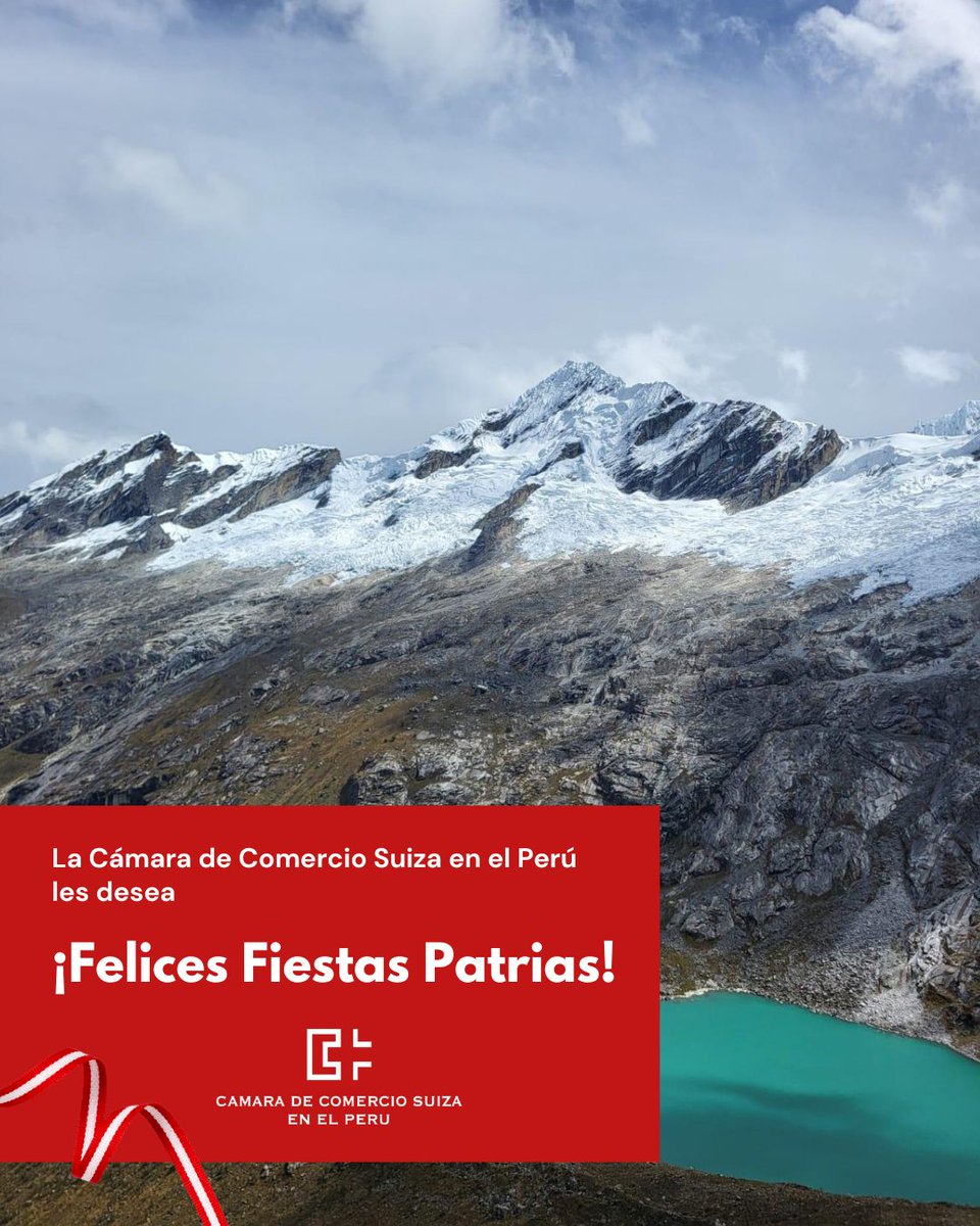 SwissChamPeru's tweet photo. 🇵🇪 ¡Felices Fiestas Patrias!

Desde la Cámara de Comercio Suiza en el Perú, saludamos con orgullo a todos los peruanos en esta fecha tan especial. 

Sigamos construyendo juntos un futuro con más oportunidades para todos.

#FelicesFiestasPatrias #CCSP #TheSwissWay 🇵🇪🇨🇭 https://t.co/LVIbkgVhSY