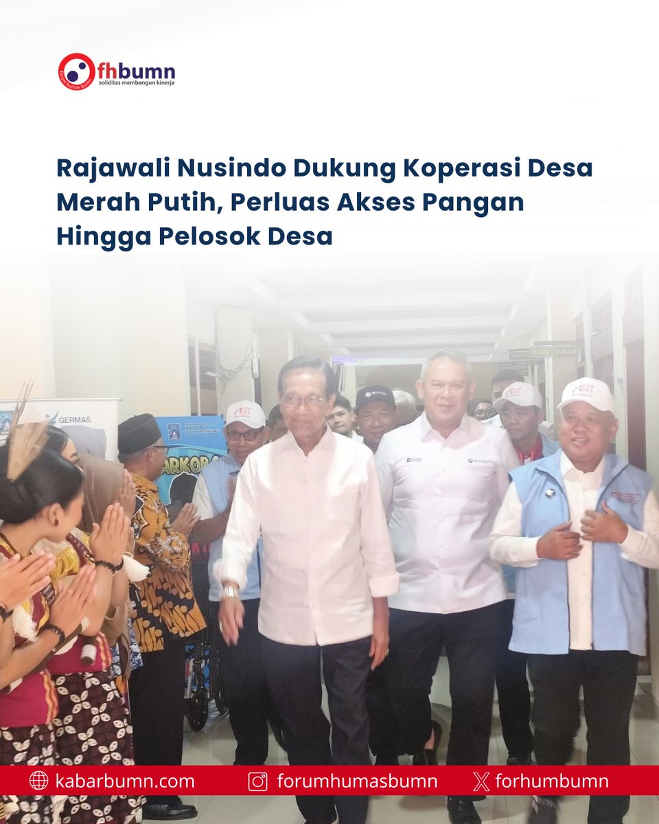PT Rajawali Nusindo telah menyalurkan kebutuhan pokok ke 57 koperasi model collection point (moc kup) dalam Program Koperasi Desa Merah Putih (KDMP). Langkah ini menjadi bagian dari kontribusi nyata perusahaan dalam mendukung penguatan ketahanan pangan hingga ke tingkat desa.