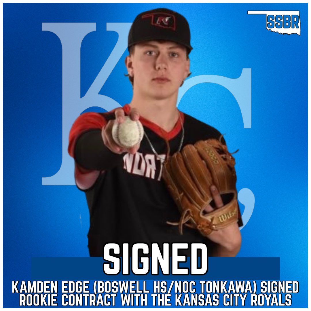 𝙎𝙄𝙂𝙉𝙀𝘿

Kamden Edge (Boswell HS/NOC Tonkawa) has signed his rookie contract with the Kansas City Royals

The slot value for the pick is $150,000

#SooneStatePros | #OKPreps | #TonkBoys