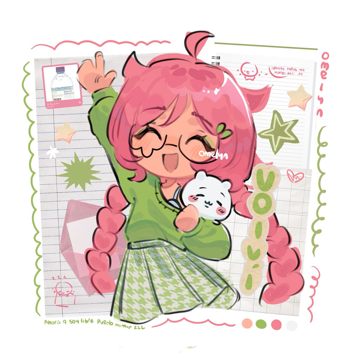 Omeliny's tweet image. 🍀— Ya estoy de vacaciones !!! ( ˶°ㅁ°) !!