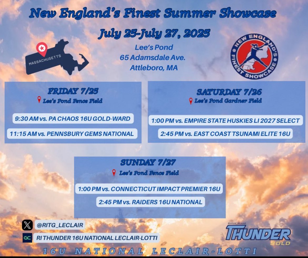 Madison Pippa - Committed (@madisonpippa) on Twitter photo Last 16U Showcase this weekend๐ฅบ Coaches come check out my team!! Such an amazing group of girls!! <a href="/RITG_Leclair/">RI Thunder Gold 16u National Leclair-Lotti</a> <a href="/thunderjam134/">dave lotti</a> <a href="/WagnerSoftball/">Wagner Softball</a> <a href="/USAElite_Jen/">USA Elite</a> Last 16U Showcase this weekend๐ฅบ Coaches come check out my team!! Such an amazing group of girls!! <a href="/RITG_Leclair/">RI Thunder Gold 16u National Leclair-Lotti</a> <a href="/thunderjam134/">dave lotti</a> <a href="/WagnerSoftball/">Wagner Softball</a> <a href="/USAElite_Jen/">USA Elite</a>