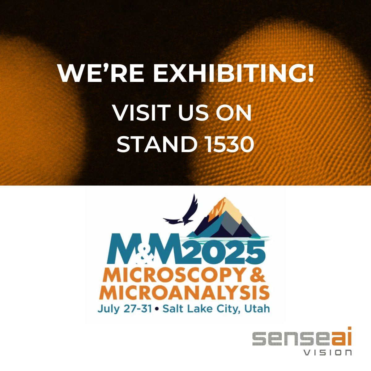 SenseAIUK's tweet image. 1 week to go until the M&amp;amp;M 2025 exhibition kicks off! Here&apos;s where you&apos;ll find us...
📌 Booth 1530
📣 Vendor Tutorial: Tuesday 29th July
📣 Vendor Tutorial: Monday 28th July
📰 Various posters &amp;amp; talks - Thursday 31 July
#MMA2025 #Microscopy #ElectronMicroscopy