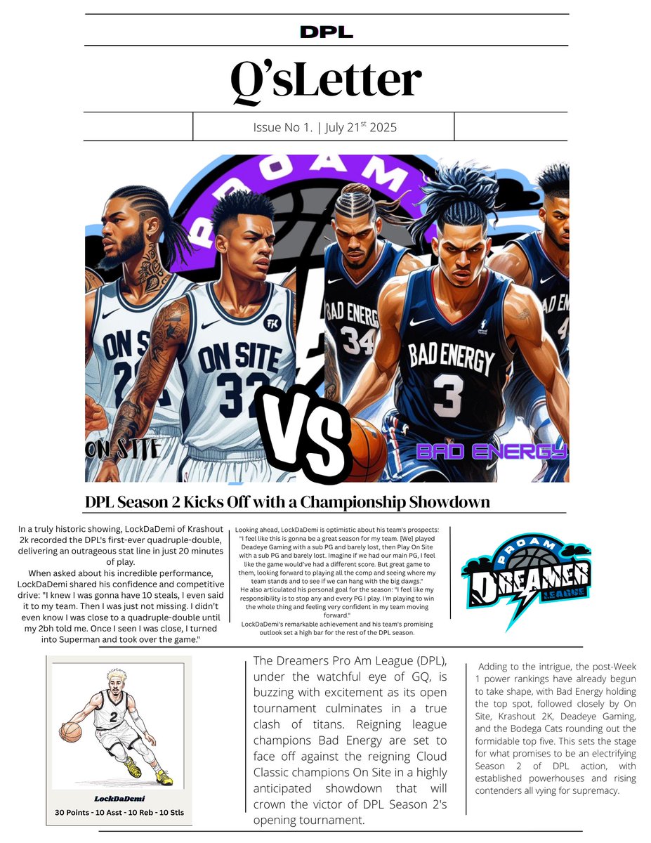 DreamerProAm2k's tweet image. ⛈️ QSPN MEDIA
📰 ISSUE #1
🚨 FRESH OFF THE PRESS
@QwikTelevision
@BadEnergy2K @OnSite2K
#Dream #DPL #KZN #WristTapeWonders
🚨JOIN THE CORD AS WE LOOK AHEAD TO 26’
discord.gg/HWeefQMPKe