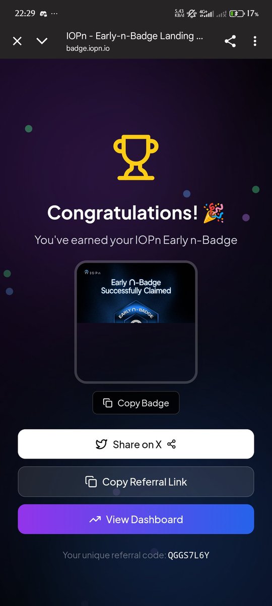 AdiKuncung27's tweet photo. I just claimed my Early n-Badge from @IOPn_io! 🚀

Join the identity revolution:
https://t.co/CIy2XFGHZR https://t.co/TUeCF1ufUO