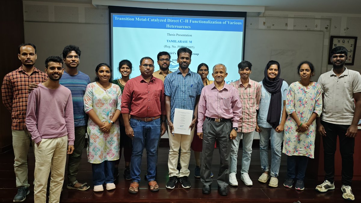 Alagiri Research Group (@aklab_iisertvm) on Twitter photo Congratulations Tamilarasu <a href="/AKLAB_IISERTVM/">Alagiri Research Group</a> for successfully defending the thesis. Thanks to Prof. Irishi N N Namboothiri (IIT Bombay) for being the external examiner and delivering a wonderful talk on “Asymmetric Organocatalysis: A Paradigm Shift in Stereoselective Synthesis.” Congratulations Tamilarasu <a href="/AKLAB_IISERTVM/">Alagiri Research Group</a> for successfully defending the thesis. Thanks to Prof. Irishi N N Namboothiri (IIT Bombay) for being the external examiner and delivering a wonderful talk on “Asymmetric Organocatalysis: A Paradigm Shift in Stereoselective Synthesis.”