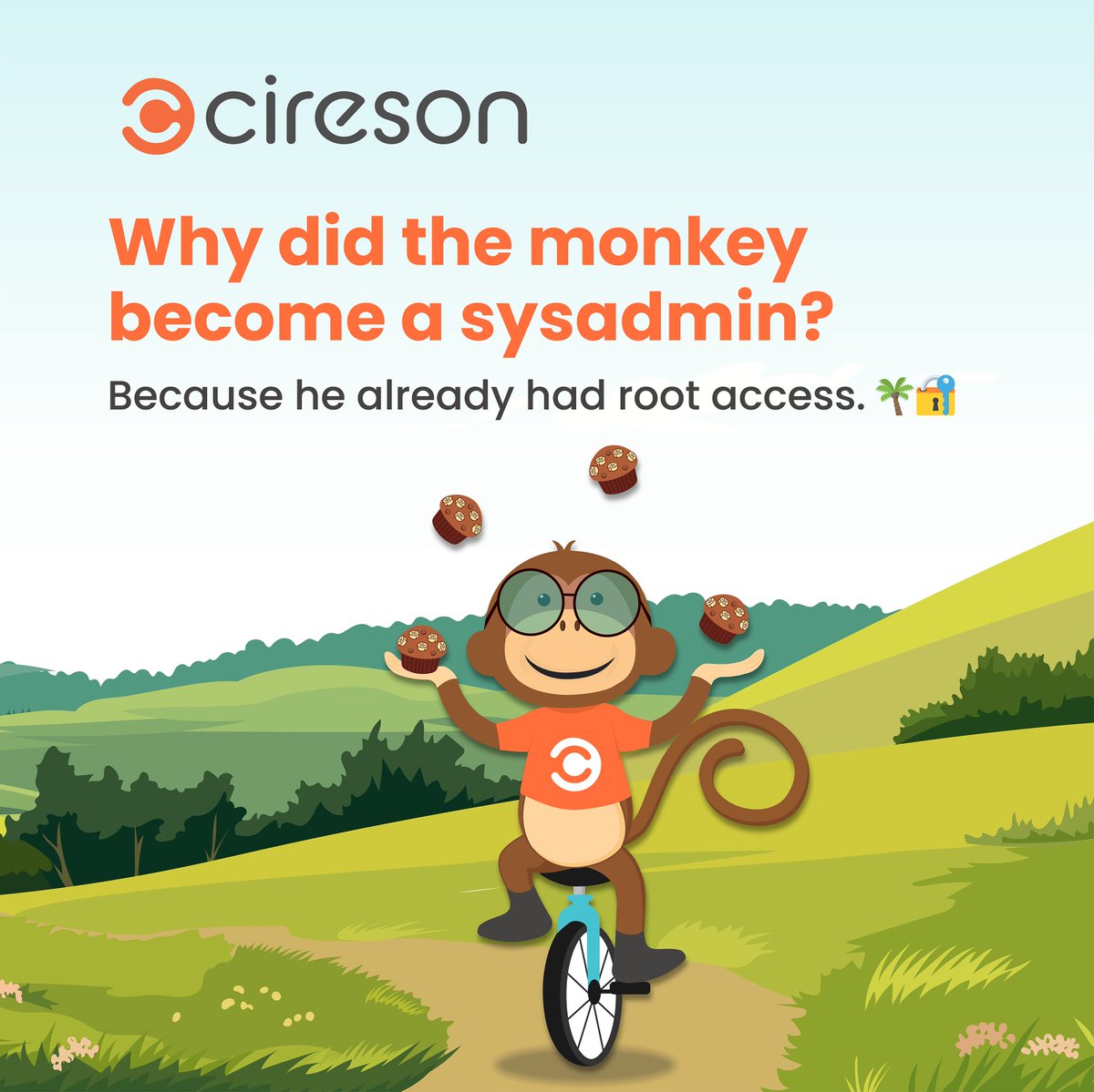 teamcireson's tweet image. Just swinging by with a little humor to start the week! 

#MonkeyJokes #TechJokes #MonkeyingAround