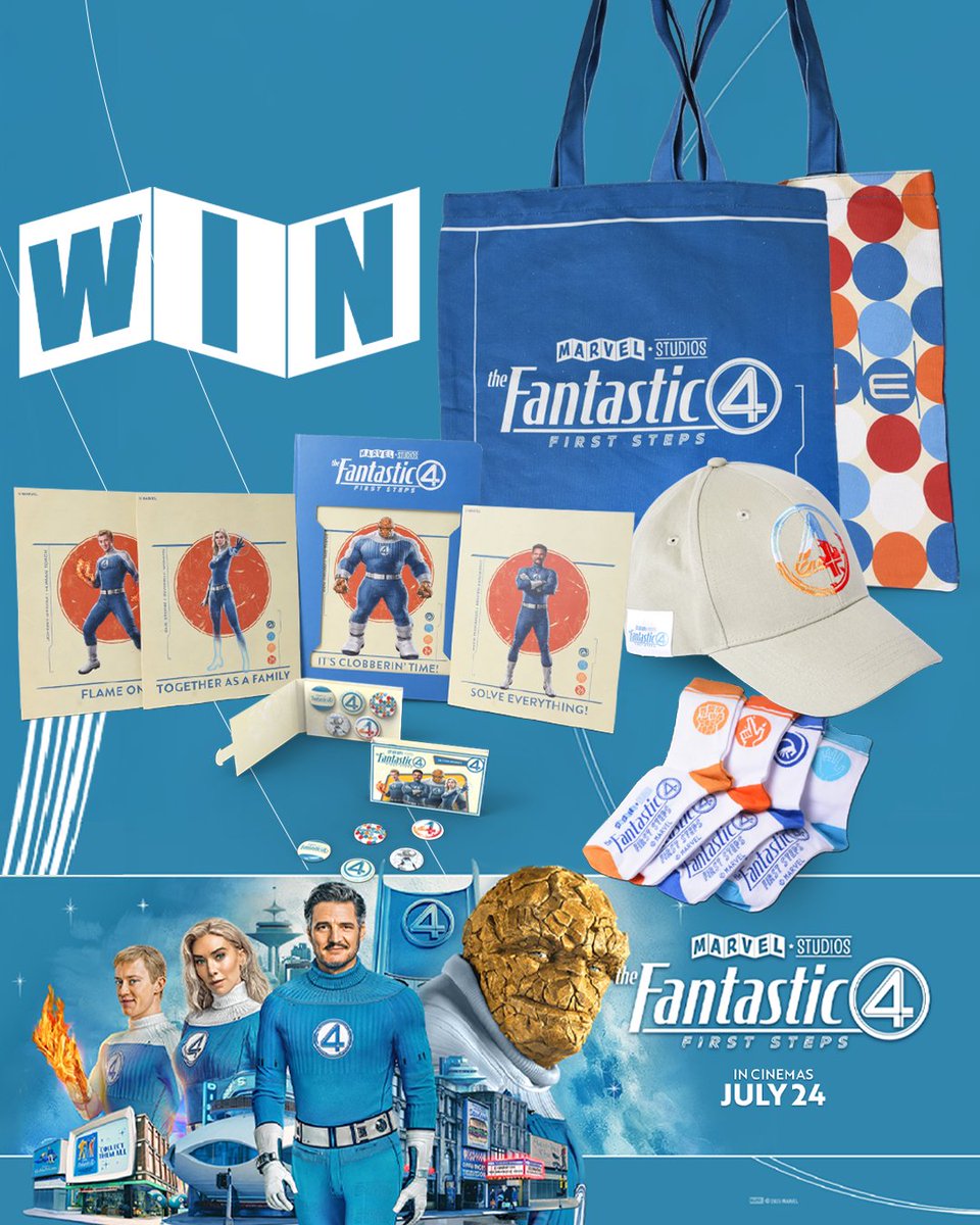 TheLight_UK's tweet image. WIN THE FANTASTIC FOUR: FIRST STEPS PRIZES! Marvel’s First Family are suiting up for their epic MCU debut, landing in cinemas July 24th. LIKE and SHARE this post, and TAG your Fantastic 4 in the comments to enter! One winner will be chosen on 31/07/2025. UK only. T’s & C’s apply