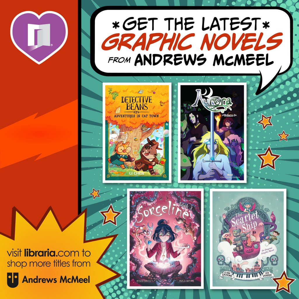 Libraria (@golibraria) on Twitter photo 💥<a href="/AndrewsMcMeel/">Andrews McMeel</a> is leveling up your graphic novel section with all-new titles packed with dynamic art, fresh storytelling, and tons of charm. Add these titles to your shelves at libraria.com
#GraphicNovels #NewBooks #AndrewsMcMeel #MiddleGradeReads #TeenReads 💥<a href="/AndrewsMcMeel/">Andrews McMeel</a> is leveling up your graphic novel section with all-new titles packed with dynamic art, fresh storytelling, and tons of charm. Add these titles to your shelves at libraria.com
#GraphicNovels #NewBooks #AndrewsMcMeel #MiddleGradeReads #TeenReads