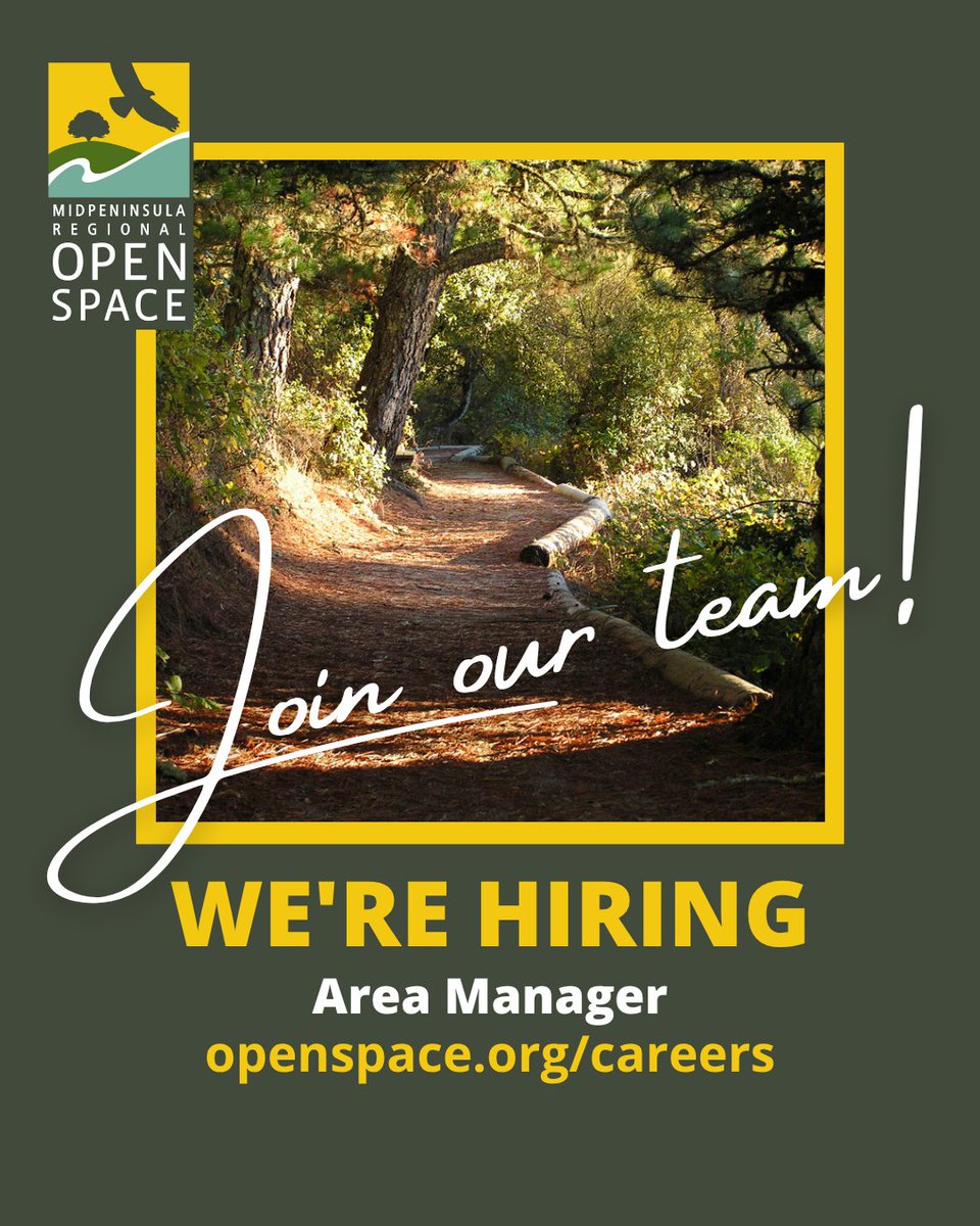 Midpen Open Space (@midpenopenspace) on Twitter photo Midpen is seeking a motivated Area Manager. The ideal candidate will be a skilled management professional with a passion for preserving open space who will oversee maintenance and operations activities within their assigned region. Learn more: bit.ly/4nPf7eJ Midpen is seeking a motivated Area Manager. The ideal candidate will be a skilled management professional with a passion for preserving open space who will oversee maintenance and operations activities within their assigned region. Learn more: bit.ly/4nPf7eJ