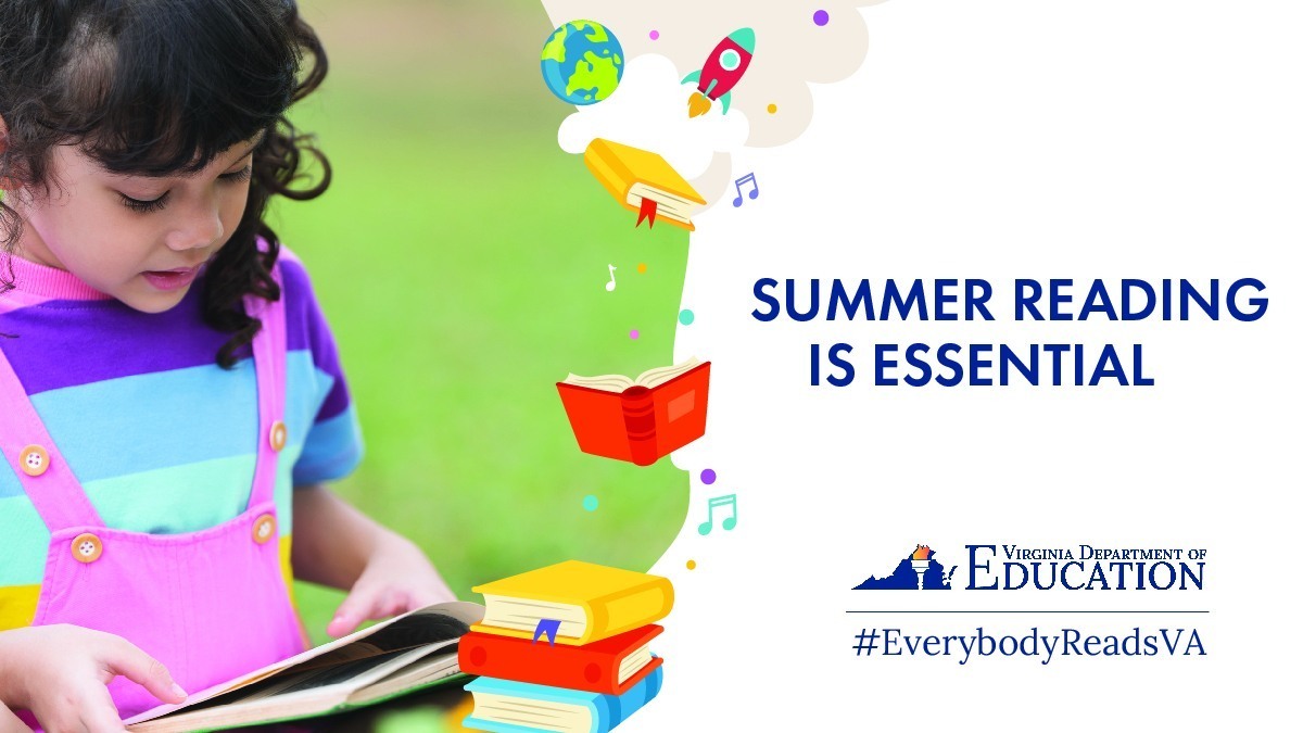Reading is beneficial in so many ways! Reading increases vocabulary, helps students think critically and is a fun way to stay entertained while learning something new. Let's encourage students to read this summer! #EverybodyReadsVA