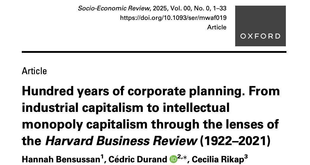 IIPP_UCL's tweet image. 💭 What is the role of Corporate Planning in capitalism?
@IIPP_UCL Professor @CeciliaRikap, together with @cedric_durand & Hannah Bensussan, explores the evolving role of Corporate Planning in the current age of capitalism.
✍️ Read their article here: buff.ly/g5G3iRe