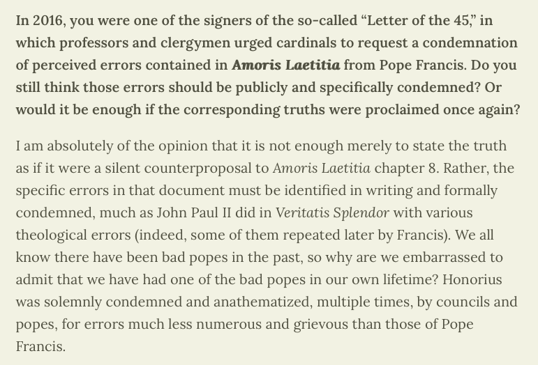 NovusOrdoWatch's tweet image. Peter Kwasniewski doing what he does best: tell people that there have been 'bad Popes' in the past and papal teaching can contain harmful error - after all, there was once the case of Pope Honorius. As if all the Popes who subsequently taught that assent is due to papal…