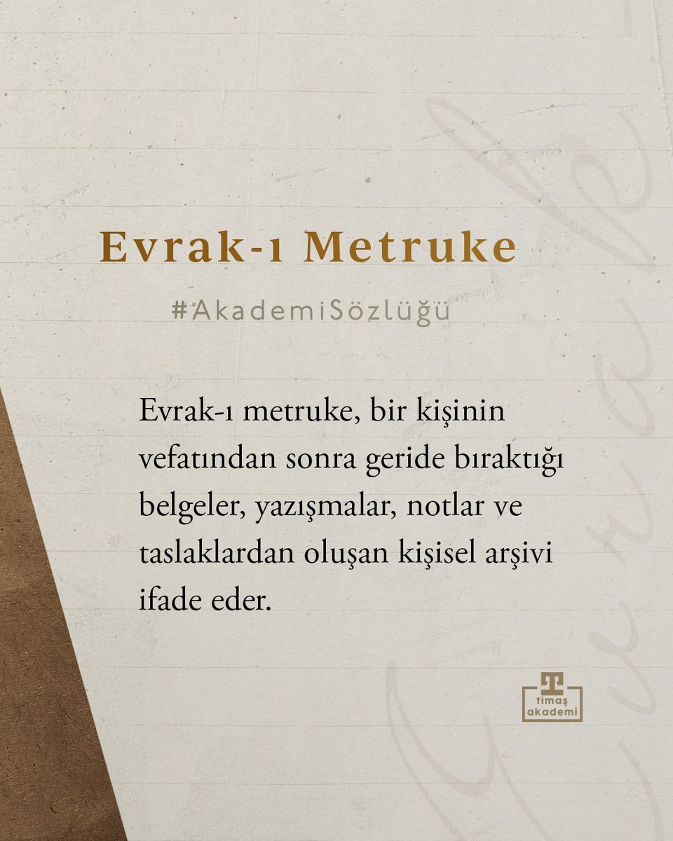 Evrak-ı Metruke nedir?